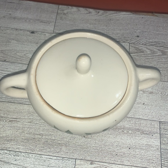 Vintage Harker Pottery Dogwood Pattern Sugar bowl w/ lid - Picture 3 of 6